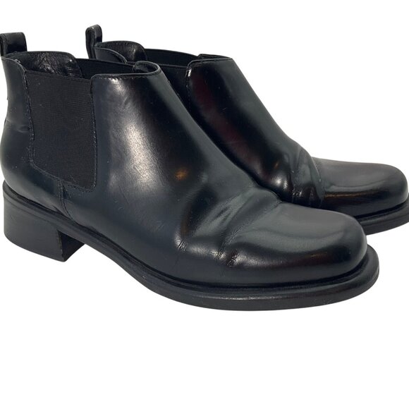 Cole Haan Y2K 7 Black Leather Chunky Chelsea Ankle Boots Booties Shoe mde Brazil - Picture 1 of 12